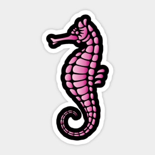 Seahorse Pink Sticker